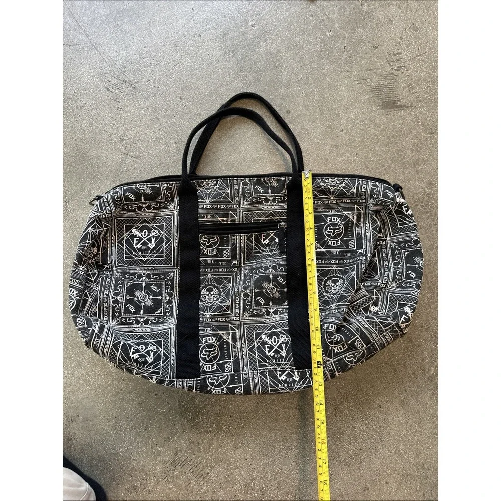 Fox Racing Mini-Duffle Bag Carry AOP Skulls Latitude Canvas Lined W/O Strap*‎
